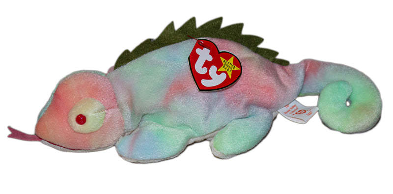 Rare Beanie Rainbow Iguana Beanie Baby Value Ty Beanie Baby: Iggy