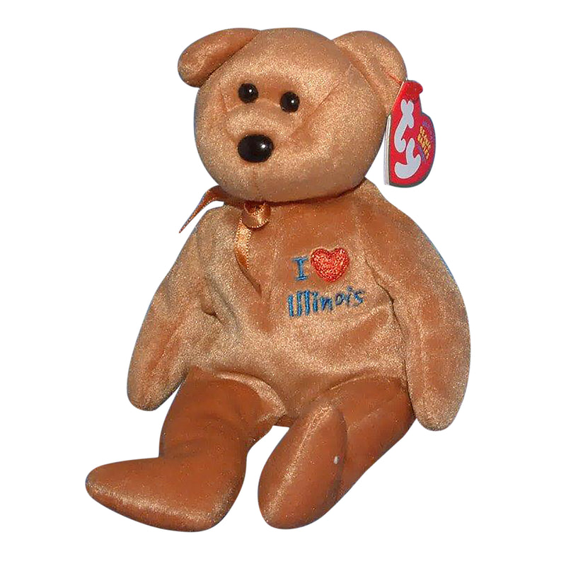 Ty Beanie Baby: I Love Illinois the Bear