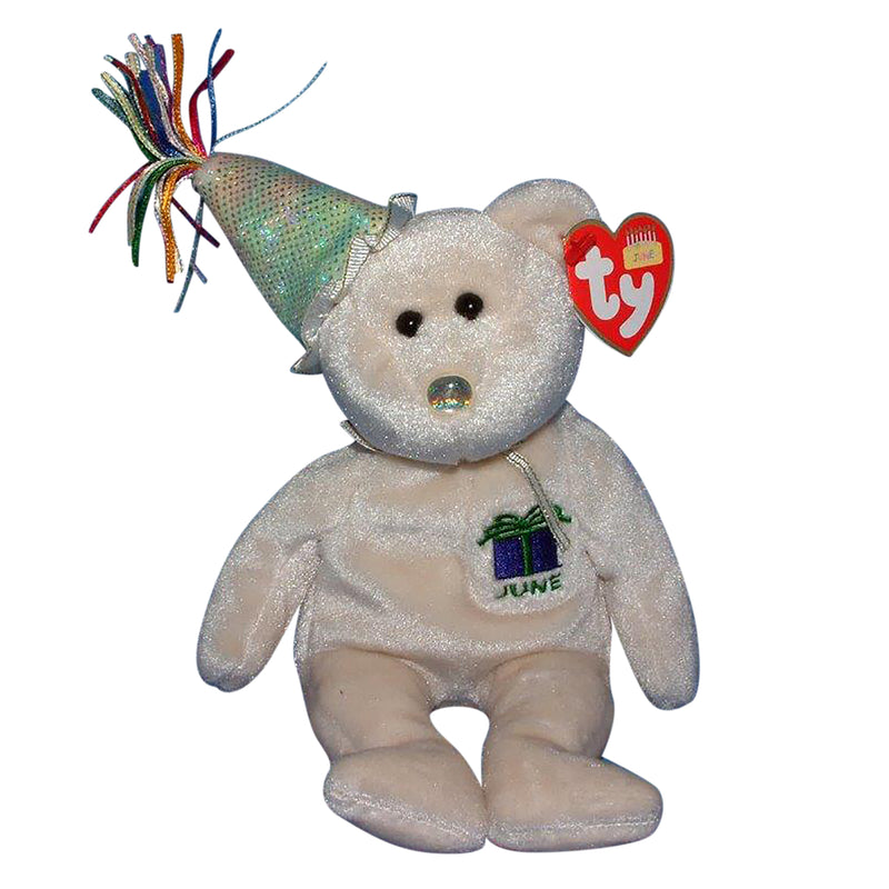 Ty Beanie Baby: June the Bear with Hat