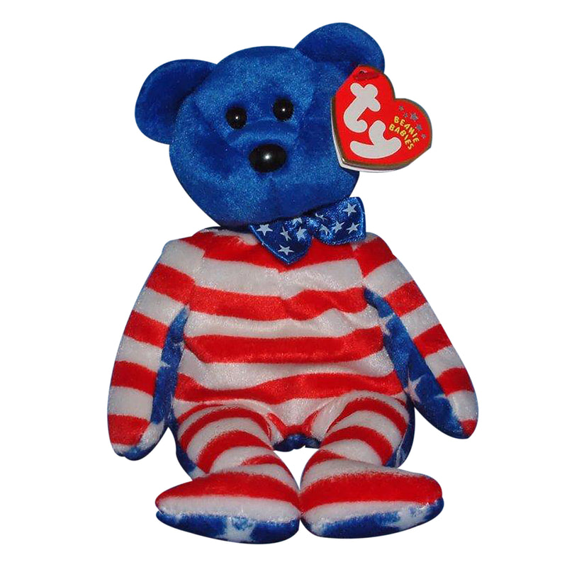 Ty Beanie Baby: Liberty the Bear - Blue 