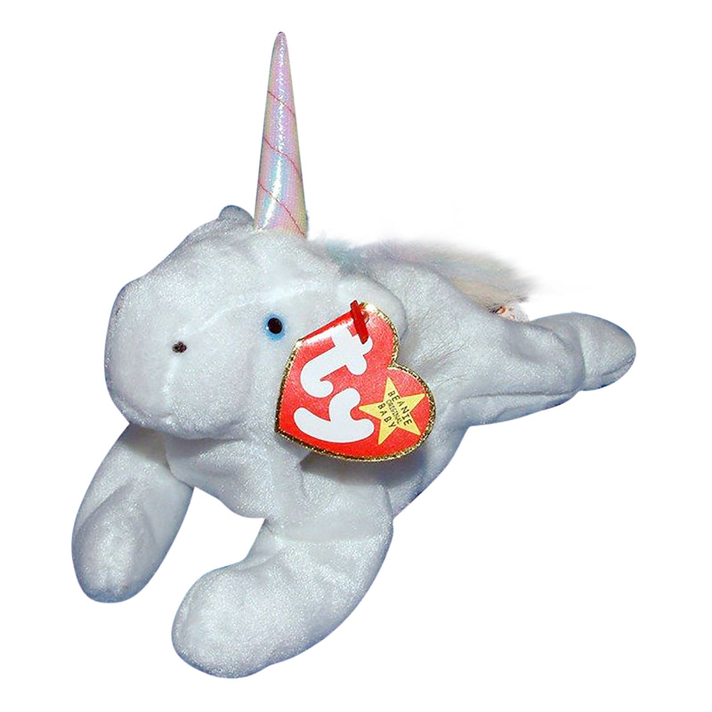 Ty Beanie Baby: Mystic the Unicorn - Iridescent Horn - Rainbow Mane