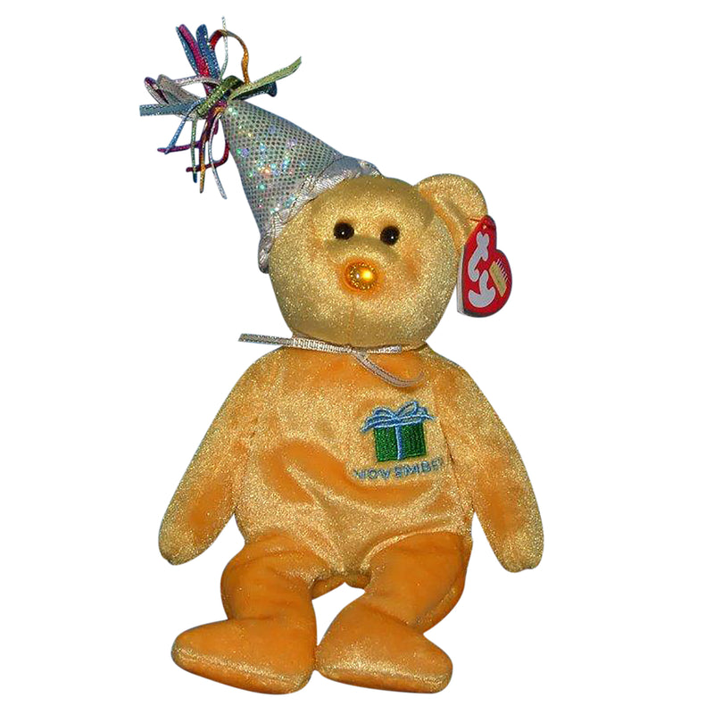 Ty Beanie Baby: November the Bear with Hat