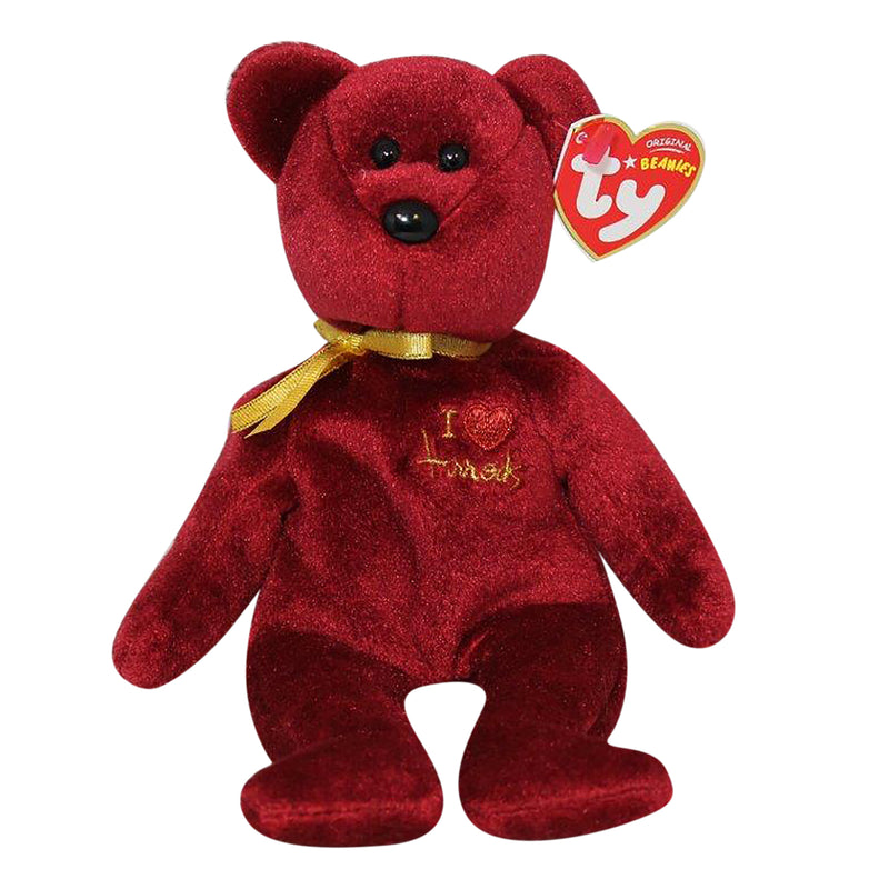 Ty Beanie Baby: Omnibus the Bear - Red heart