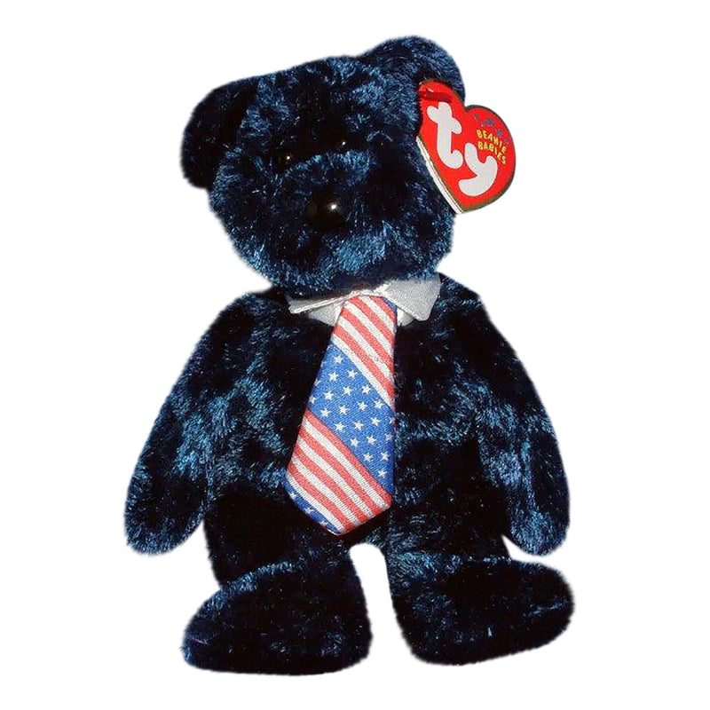 Ty Beanie Baby: Pops the Bear - USA Necktie