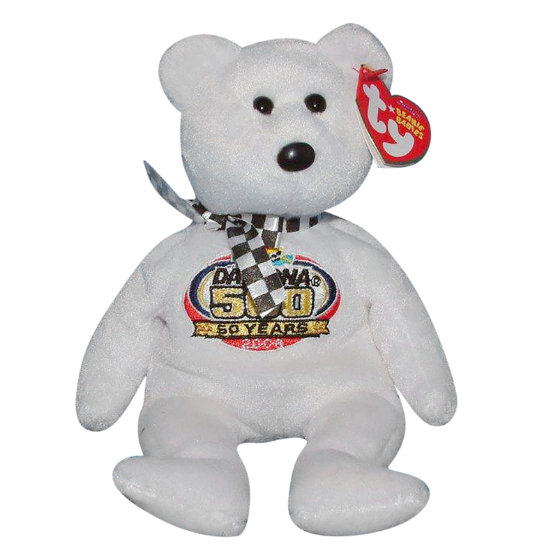 Ty Beanie Baby: Racing Gold the White Bear