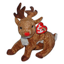 Ty Beanie Baby: Roxie the Reindeer - Red Nose