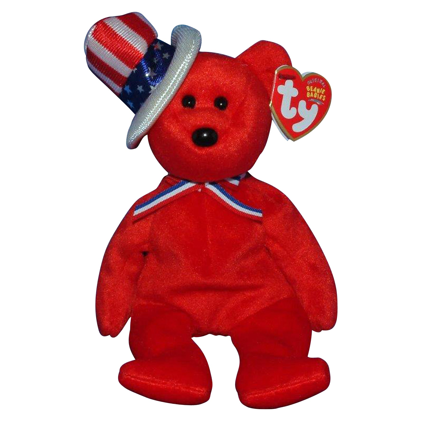 Ty Beanie Baby: Sam the Bear - Red
