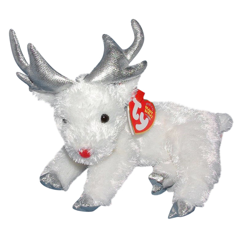 Ty Beanie Baby: Sleighbelle the Reindeer - White