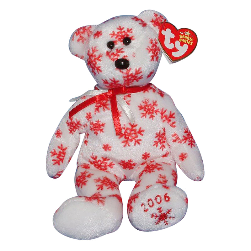 Ty Beanie Baby: Snowbelles the Bear - White