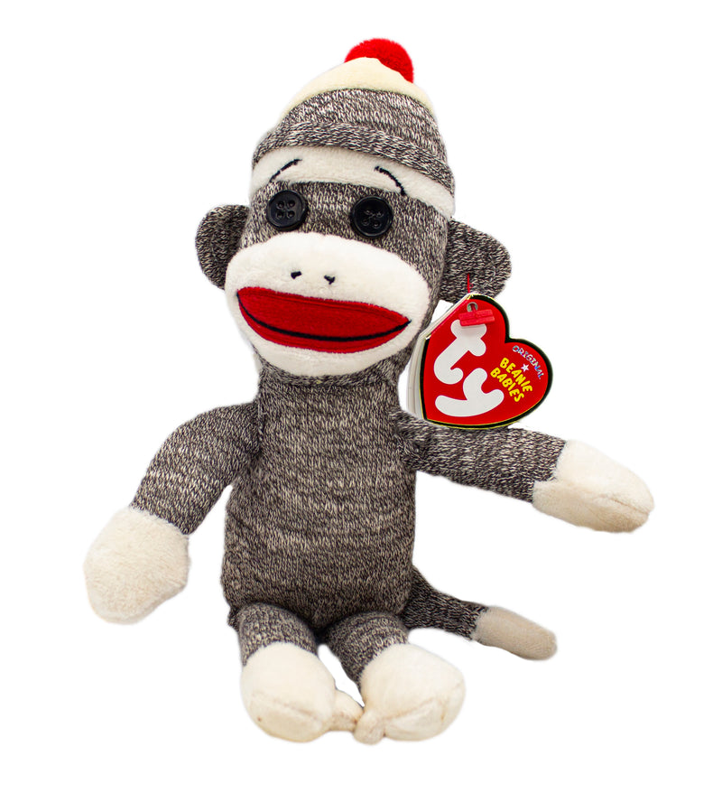 Ty Beanie Baby: Grey Sock Monkey
