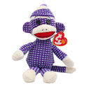 Ty Beanie Baby: Quilted Purple Sock Monkey