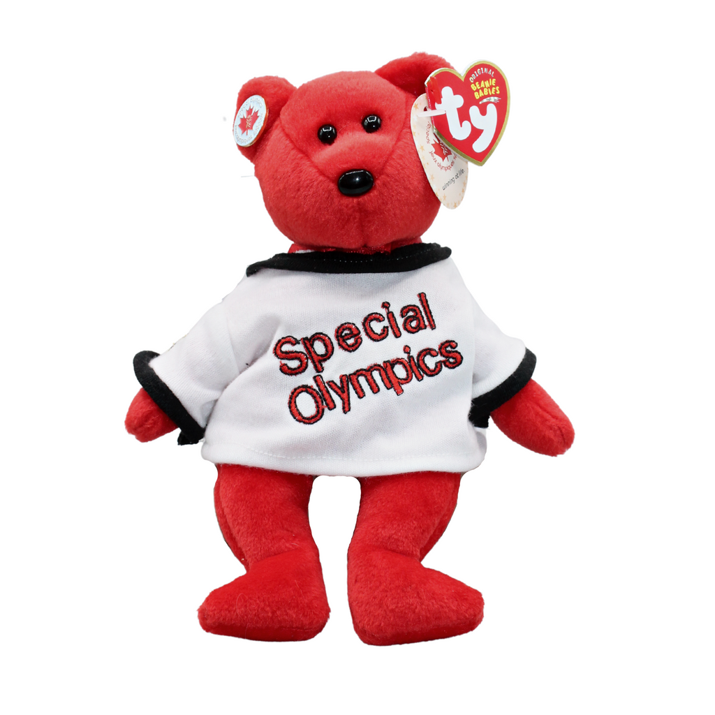 Ty Beanie Baby: Canada the Bear | Special Olympics | White
