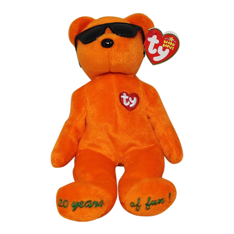 Ty Beanie Baby: Summertime Fun the Bear - Dallas - Orange