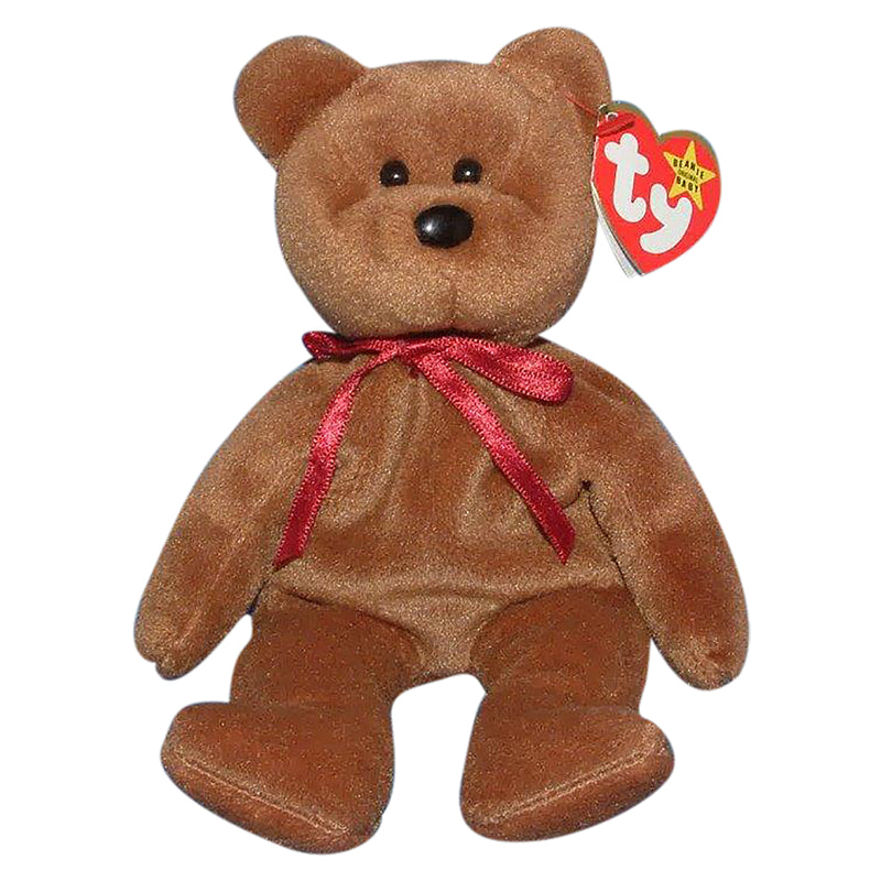 Ty Beanie Baby: Teddy the Bear - Brown - New Face