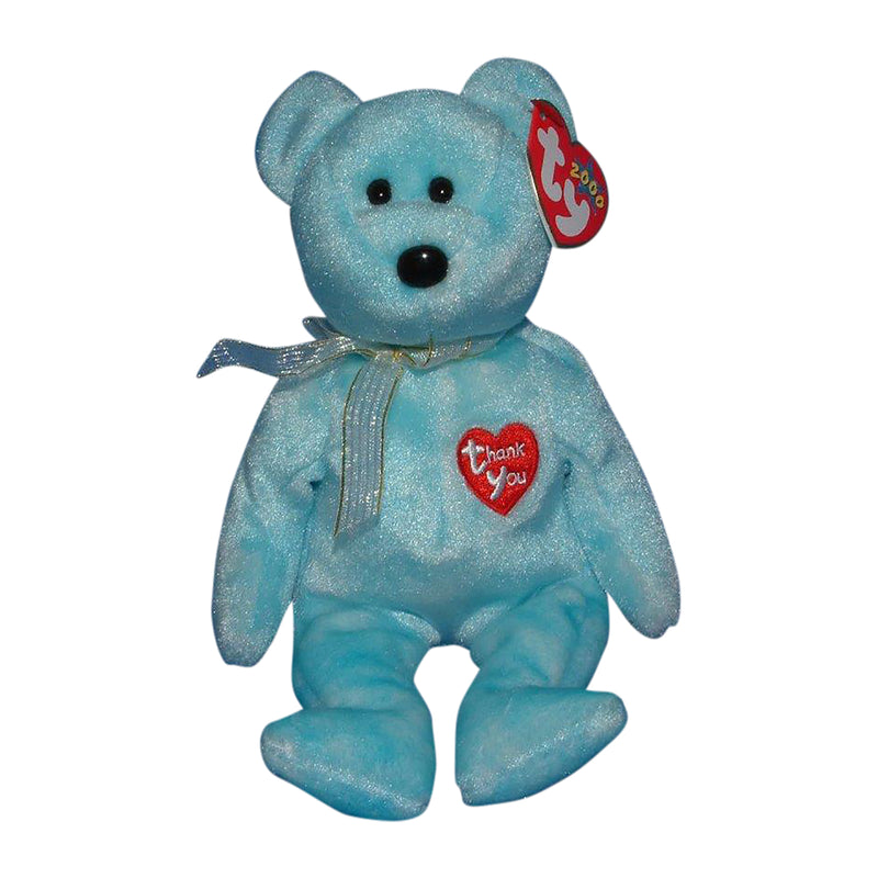 Ty Beanie Baby: Thank You the Bear the Bear - Blue