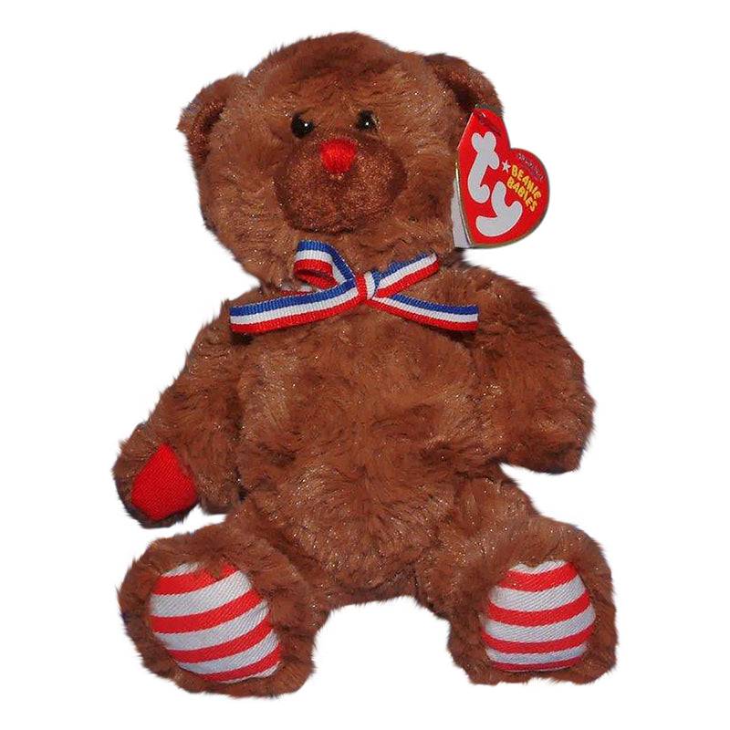 Ty Beanie Baby: Uncle Sam the Bear - Red Nose