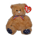 Ty Beanie Baby: Uncle Sam the Bear - White Nose