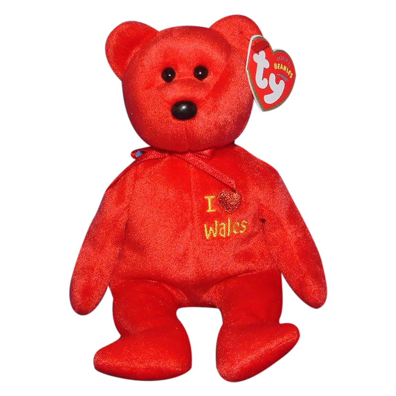 Ty Beanie Baby: I Love Wales the Bear - UK exclusive