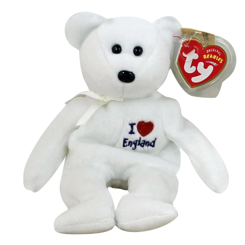 Ty Beanie Baby: England the Bear - I Love - UK Exclusive