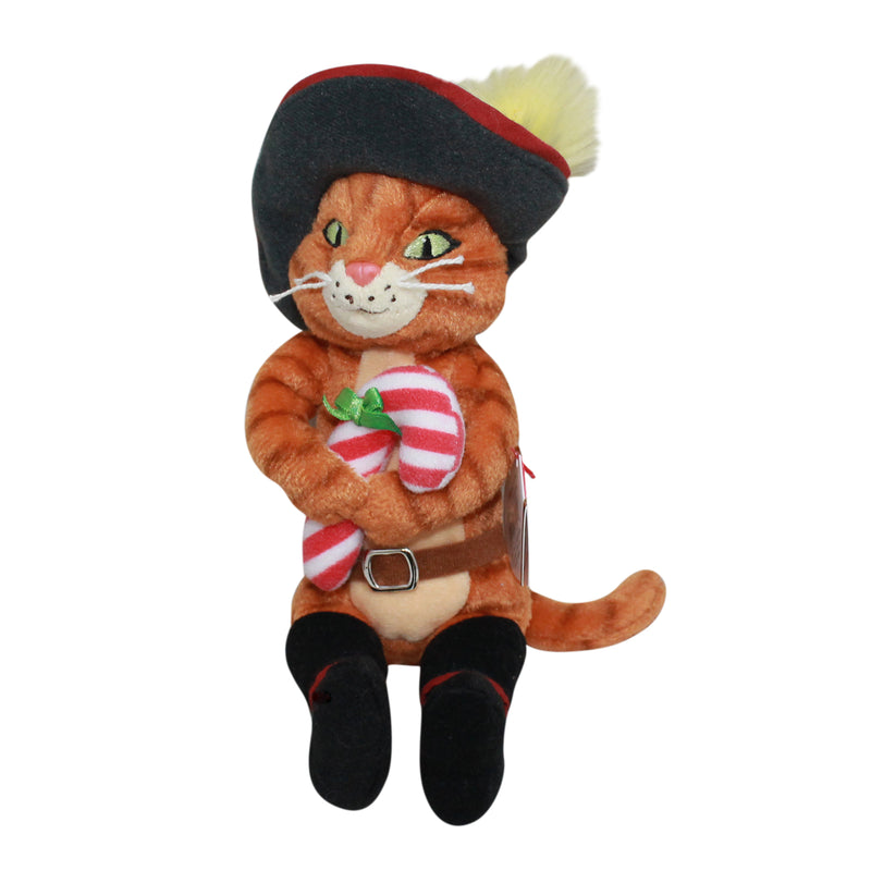 Ty Beanie Baby: Puss in Boots the Cat - Candy Cane