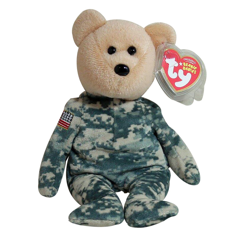 Ty Beanie Baby: Salute the Bear - Flag On Arm