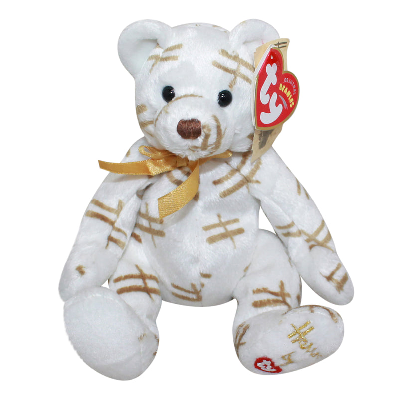 Ty Beanie Baby: Starlight the Bear - White