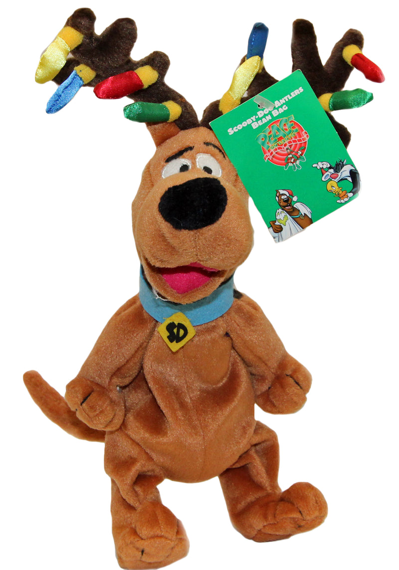 Warner Bros. Plush: Scooby-Doo Sporting Reindeer Antlers and Christmas Lights