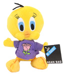 Warner Bros. Plush: Tweety Bird in a Purple Shirt, Pink Rose